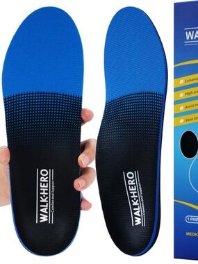 Walk Hero Inserts Insoles WOMENS Sz 8-8.5 Plantar Fasciitis Flat Feet Heel Pain